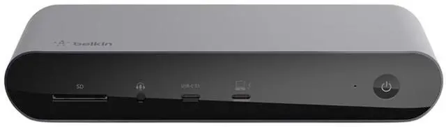 Alt view image 2 of 5 - Belkin Connect Pro Thunderbolt 4 90W Dock, HDMI, USB-C, SD Port and USB Hub Bundled With Bluetooth Mini Speaker, MacBook Air M2, M3, MacBook Pro M1, M2, M3, iPhone 15, iPad Pro M4, iPad Air M2