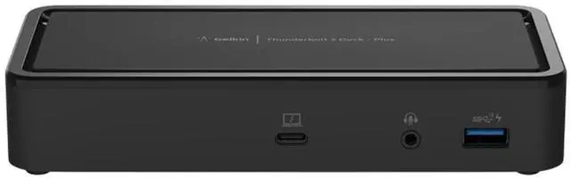 Alt view image 2 of 5 - Belkin Thunderbolt 3 Dock Plus 60W, Dual 4K Support, DisplayPort, USB-C and USB Hub Bundled With Bluetooth Mini U Speaker with Built-in Mic, 4 Hour Playback, Mac & Surface Compatible