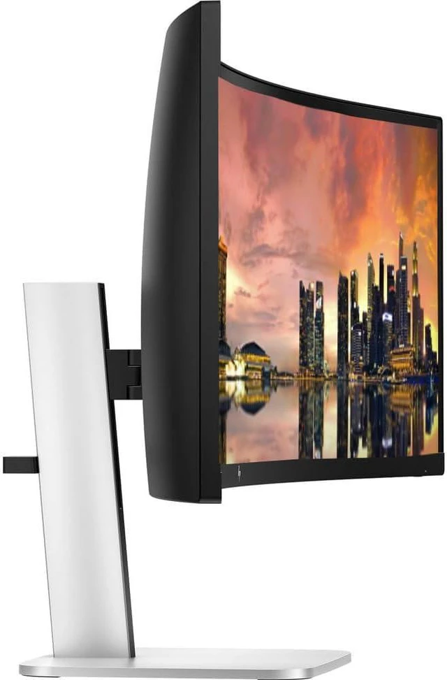Alt view image 3 of 4 - HP Series 5 Pro 549pm 49" DQHD Curved Ultrawide Video Conferencing Monitor | 32:9, LED Backlight, 165Hz Refresh Rate, (5120x1440), USB Type-C, HDMI, DisplayPort, USB Hub, Mount Compatible, Black-Silve