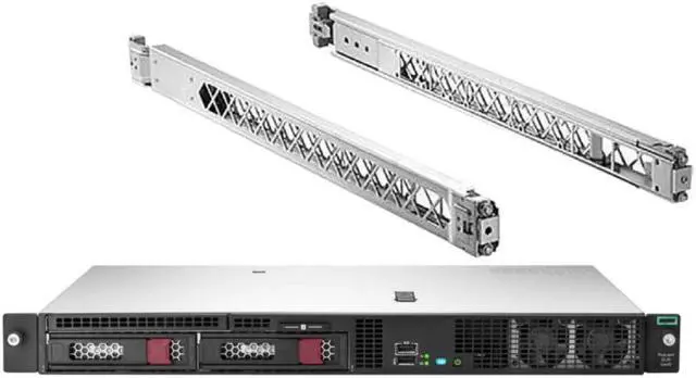 Main image of HP ProLiant DL20 Gen10 Rack Server Bundle with Rail Kit, Intel Xeon E-2124 3.3GHz CPU, 32GB DDR4, 8TB SATA HDDs, RAID