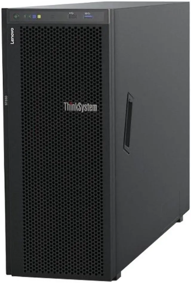 Main image of Lenovo ThinkSystem ST558 Tower Server 2 x Intel Xeon Silver 4210, 128GB DDR4, 2TB SSD, 24TB HDD, RAID, NVIDIA NVS 315 Graphic