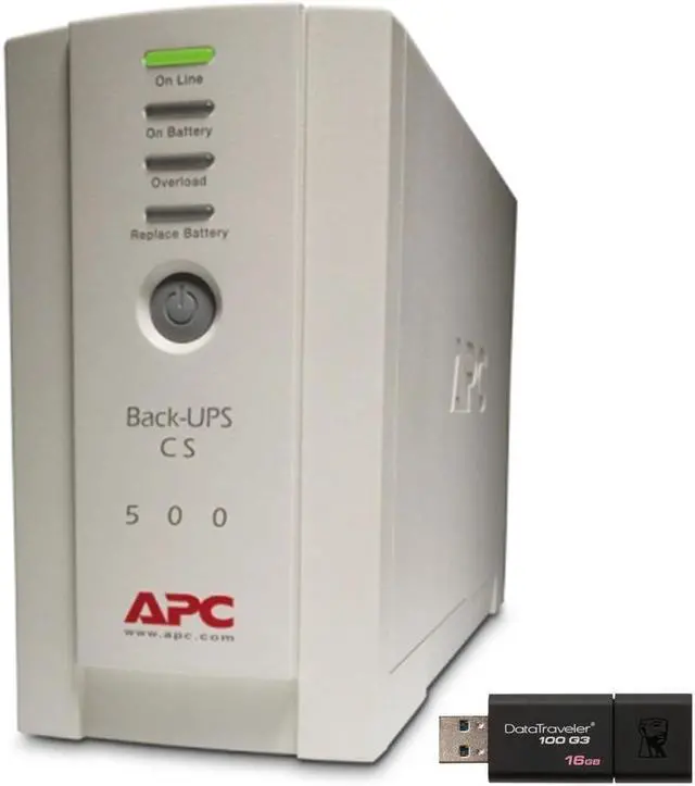 Main image of APC Back UPS PRO BK500 Tower UPS Bundle with 16GB DataTraveler USB Drive