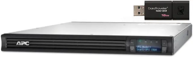 Main image of APC Smart-UPS SMT1500RM1U Rack Mount UPS Bundle with 16GB DataTraveler USB Drive