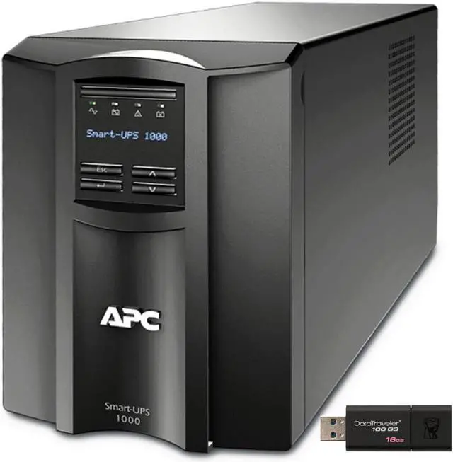 Main image of APC Smart-UPS SMT1000C Tower UPS Bundle with SmartConnect, and 16GB DataTraveler USB Drive
