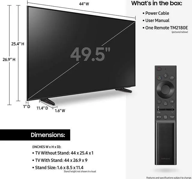 Alt view image 4 of 7 - Samsung QN50Q60AA 50" QLED Q60 Series 4K Smart TV Titan Gray with a Walts TV Medium Full Motion Mount for 32"-65" Compatible TV's and Walts HDTV Screen Cleaner Kit (2021)