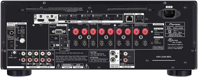 Alt view image 2 of 4 - Pioneer Elite VSX-LX305 9.2 Ch Network AV Dolby Vision Optimized Receiver (2021)