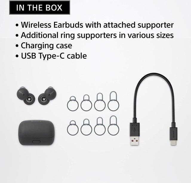 Alt view image 7 of 20 - Sony WFL900-GRAY LinkBuds True-Wireless Open-Ear Earbuds - Gray (2022)