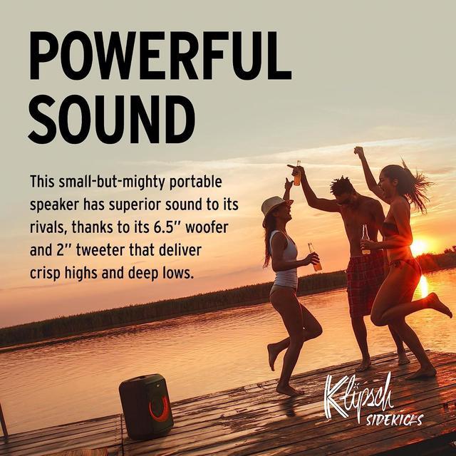 Alt view image 3 of 6 - Klipsch GIG-XL Wireless Rechargeable Party Speaker with Karaoke Mic (2023)