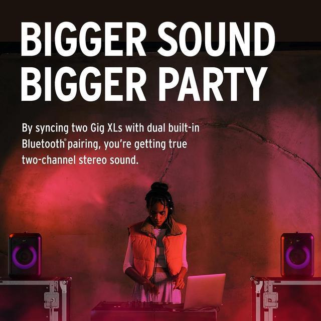 Alt view image 5 of 6 - Klipsch GIG-XL Wireless Rechargeable Party Speaker with Karaoke Mic (2023)