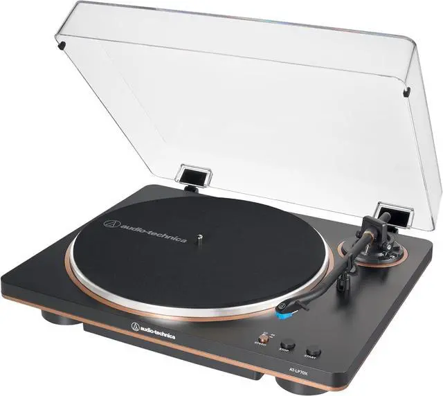 Alt view image 2 of 20 - Audio Technica AT-LP70X-BZ Automatic Belt Drive Turntable - Black/Bronze (2024)