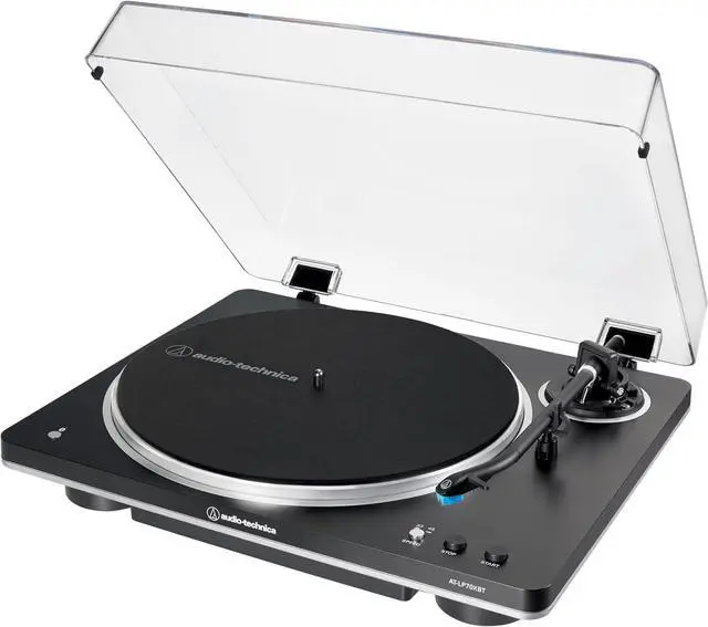Alt view image 2 of 14 - Audio Technica AT-LP70XBT-BS Automatic Belt-Drive Turntable - Black/Silver