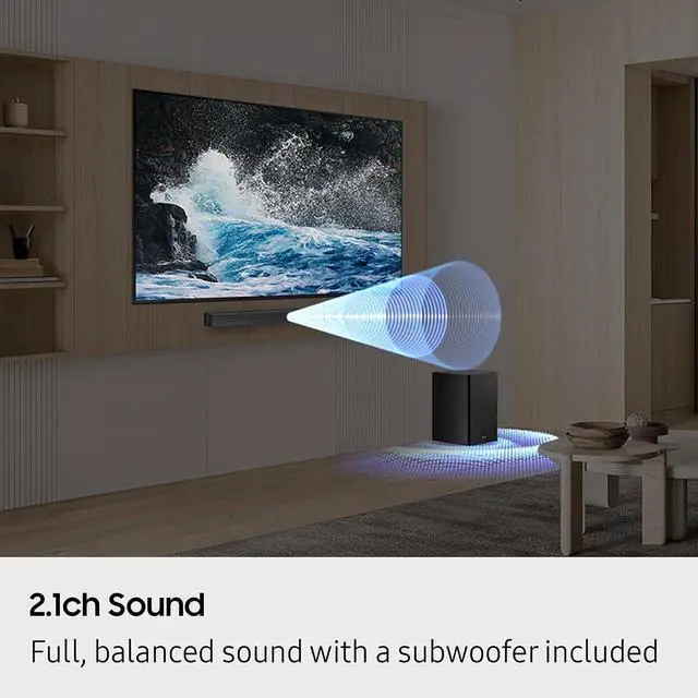 Alt view image 6 of 7 - Samsung QN65QN900FFXZA 65 Inch Neo Quantum HDR 8K Pro QLED Smart TV with a Samsung HW-B550F B-Series Soundbar 2.1 Ch and Subwoofer (2025)