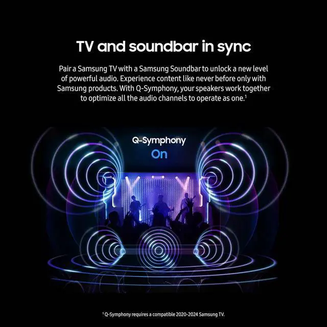 Alt view image 6 of 7 - Samsung QN85Q80DDFXZA 85 Inch QLED 4K Smart TV with Dolby Atmos and OTS Lite with a Samsung HW-QS730D 3.1.2ch Soundbar with True Dolby Atmos Sound (2025)