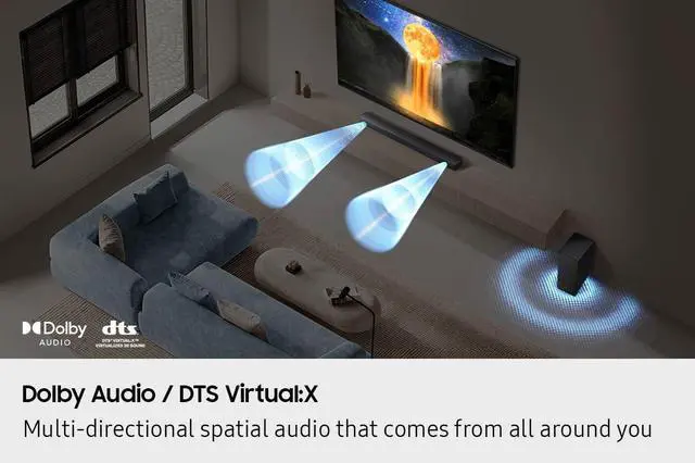 Alt view image 7 of 7 - Samsung QN98QN90FAFXZA 98 Inch Neo QLED 4K QN90F Vision AI Smart TV with a Samsung HW-B630F B-Series Soundbar 3.1 Ch and Subwoofer with Dolby Audio (2025)