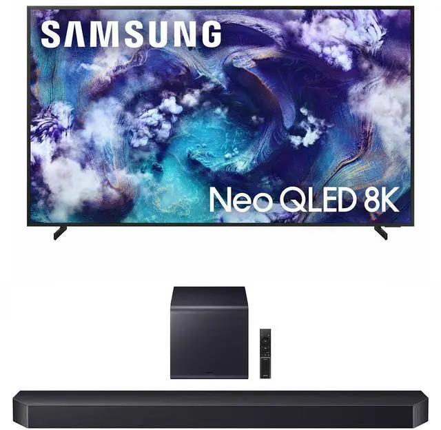 Main image of Samsung QN85QN900FFXZA 85 Inch Neo Quantum HDR 8K Pro QLED Smart TV with a Samsung HW-Q900F Q Series Soundbar 7.1.2 Ch Subwoofer (2025)