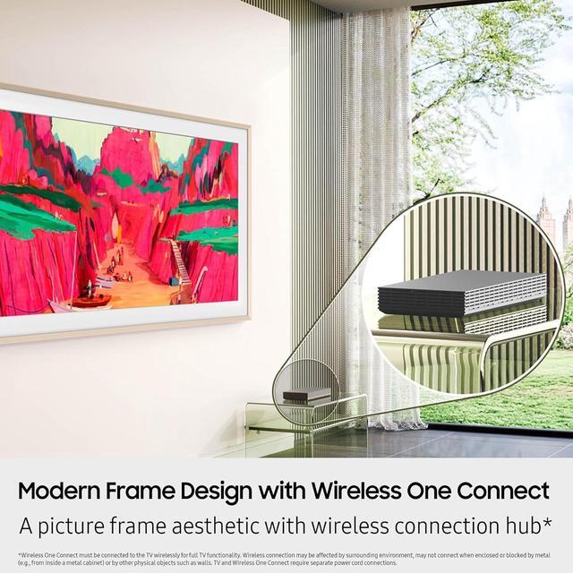 Alt view image 4 of 7 - Samsung QN65LS03FWFXZA 65 Inch The Frame Wireless 4K Neo QLED TV with a Samsung HW-LS60D 2.0 Channel Photo Frame Speaker (2025)