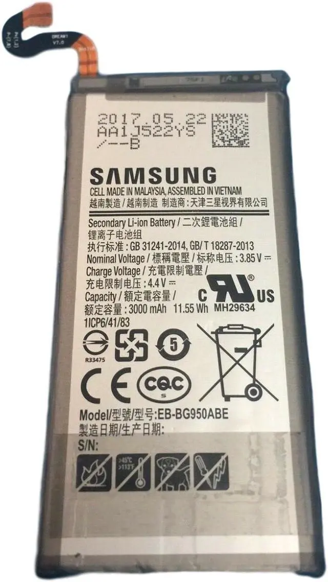 Alt view image 9 of 12 - Original Samsung Galaxy S8 EB-BG950ABA Internal Replacement Battery
