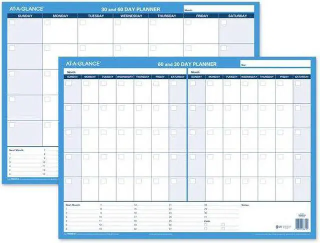 Alt view image 2 of 13 - AT-A-GLANCE Undated 3060-Day Horizontal Erasable Wall Calendar Reversible 24 x