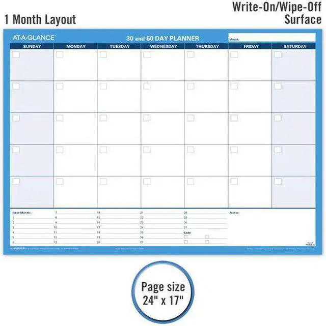 Alt view image 4 of 13 - AT-A-GLANCE Undated 3060-Day Horizontal Erasable Wall Calendar Reversible 24 x