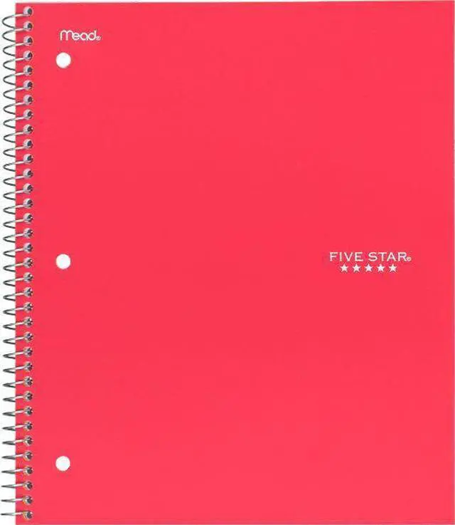 Alt view image 3 of 4 - Five Star 72017 Wirebound Notebook, Legal Rule, 11 X 8 1/2, 100 Sheets, Red