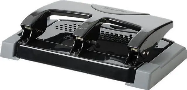 Alt view image 6 of 20 - Swingline 45-Sheet SmartTouch Three-Hole Punch 9/32" Holes Black/Gray 74136