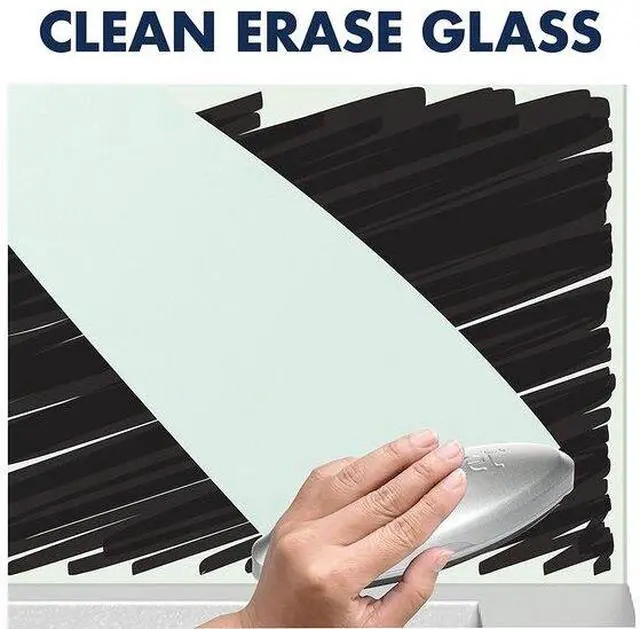 Alt view image 4 of 11 - Quartet GDP1723W Desktop Glass Dry Erase Panel, Magnetic, 17" x 23", White