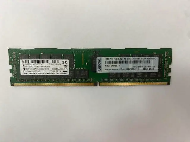 Alt view image 10 of 10 - Lenovo - 7X77A01304 - Lenovo 32GB DDR4 SDRAM Memory Module - 32 GB (1 x 32 GB) - DDR4-2666/PC4-21300 DDR4 SDRAM - CL19 -