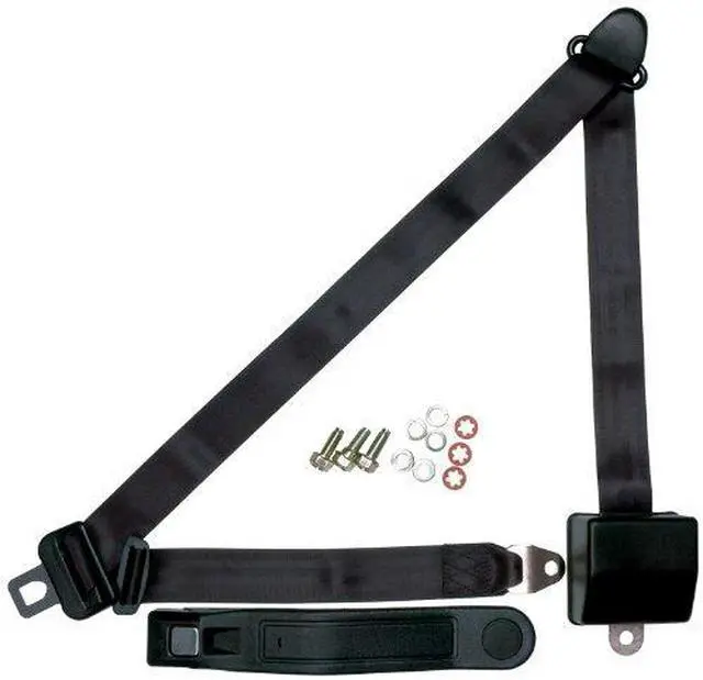 Alt view image 2 of 2 - Allstar Performance All98115 Black Three-Point Retractable Seat Belt