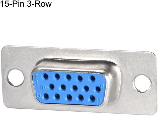 D-sub Connector Female Socket 15-pin 3-row Port Terminal Breakout for ...