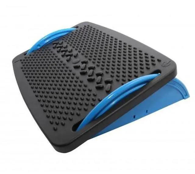 Alt view image 8 of 15 - IO Crest Ergonomic Floating Tilt Foot Rest Textured Surface Reduce Muscle Strain, Black Blue (SY-ACC65076)
