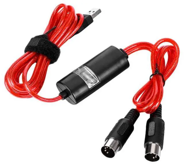 Alt view image 4 of 6 - USB to 2 MIDI Interface Adapter Cable Converter For PC Music Keyboard Synth Adapter Windows & Mac iOS 2 Meters