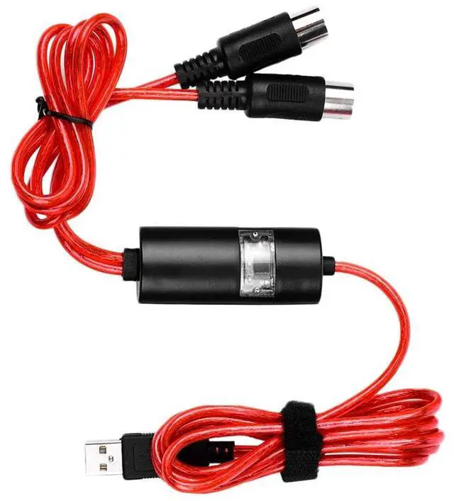 Alt view image 2 of 6 - USB to 2 MIDI Interface Adapter Cable Converter For PC Music Keyboard Synth Adapter Windows & Mac iOS 2 Meters