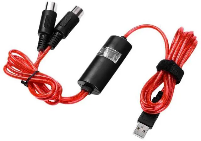 Alt view image 5 of 6 - USB to 2 MIDI Interface Adapter Cable Converter For PC Music Keyboard Synth Adapter Windows & Mac iOS 2 Meters