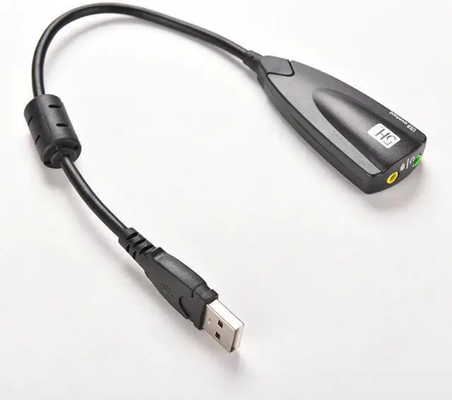 Main image of 5H V2 7.1 External USB Sound Card 5hv2 Audio Adapter USB To 3D CH Virtual Channel Sound Track for Laptop PC 1pcs black