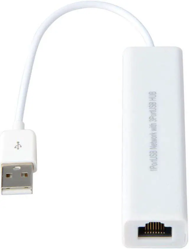 Alt view image 3 of 5 - 1 Piece New USB to RJ45 Ethernet Network Adapter Card With 3 Ports USB Hub For Macbook Laptop PC