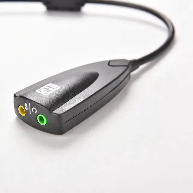 Alt view image 3 of 5 - 5H V2 7.1 External USB Sound Card 5hv2 Audio Adapter USB To 3D CH Virtual Channel Sound Track for Laptop PC 1pcs black