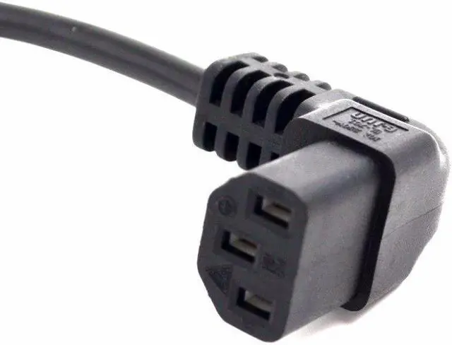 Alt view image 4 of 6 - IEC 320 C14 Male to C13 Female Cord, C13 to C14 Dual Down Angle Right Angle Power Cable About 1.5M