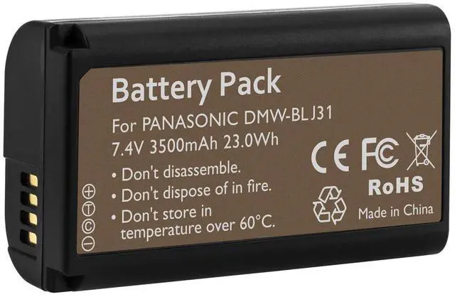 Alt view image 6 of 7 - Green Extreme DMW-BLJ31 Rechargeable Lithium-Ion Battery Pack (7.4V, 3500mAh)