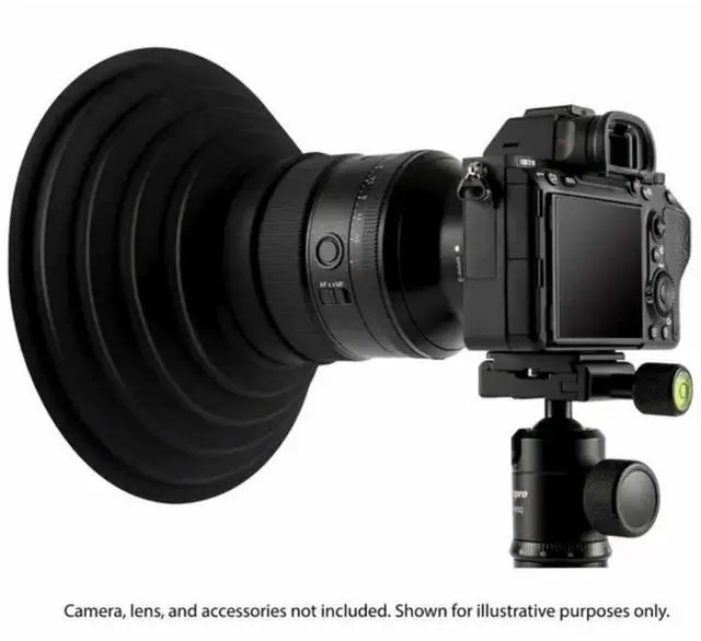 Alt view image 4 of 5 - Haida Silicone Lens Hood for 70 to 90mm Diameter Lens, Black, 2-Pack