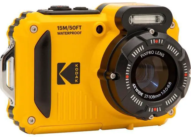 Alt view image 4 of 20 - KODAK PIXPRO WPZ2 Rugged Waterproof Shockproof Dustproof WiFi Digital Camera 16MP 4X Optical Zoom 1080P Full HD Video Vlogging Camera 2.7" LCD (Yellow)