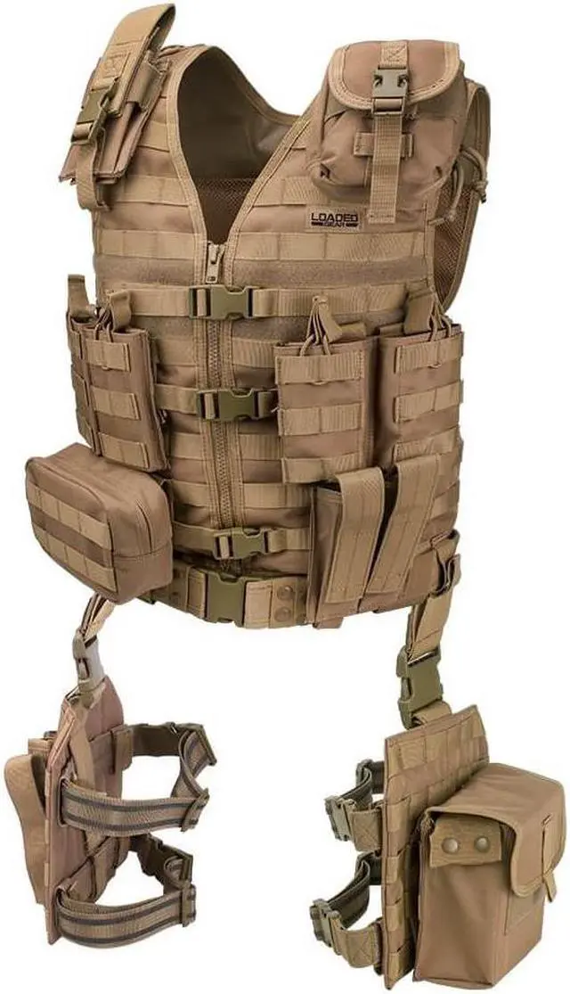 Alt view image 2 of 6 - Barska Optics BI12344 VX-100 Tactical Vest & Leg Platforms - Tan