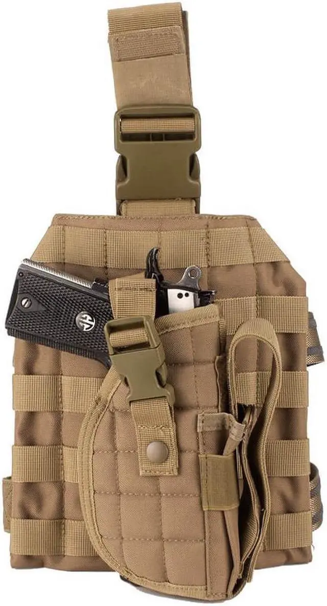 Alt view image 4 of 6 - Barska Optics BI12344 VX-100 Tactical Vest & Leg Platforms - Tan
