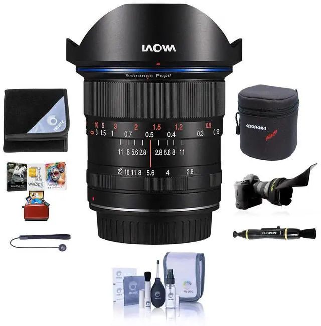 Main image of Venus Laowa 12mm f/2.8 Zero-D Ultra-WideAngle Lens for Sony FE Cameras - Bundle With Lens Case, Lens Wrap, Cleaning Kit, Flex Lens Shade, Capleash II, Lens Cleaner, Mac Software Package
