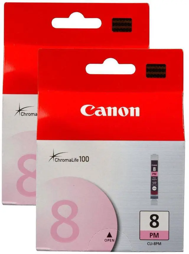 Main image of Canon 2 Pack CLI-8PM Magenta Photo Ink Cartridge for Select PIXMA Printers