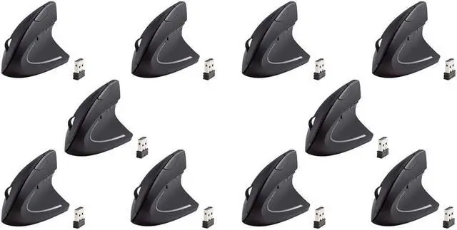 Main image of iMicro 10 Pack MO-WVEO01 2.4GHz Wireless Vertical Ergonomic Optical Mouse,