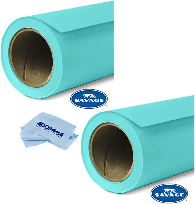 Main image of Savage 2x Widetone Seamles Background Paper 86"wide x 36'Baby Blue W/Micro Cloth
