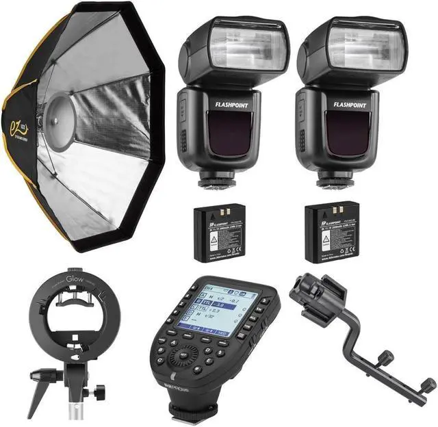 Main image of Flashpoint Zoom Li-ion 2 Speedlight Kit W/R2 Pro MarkII, EZ Softbox Accs (Sony)