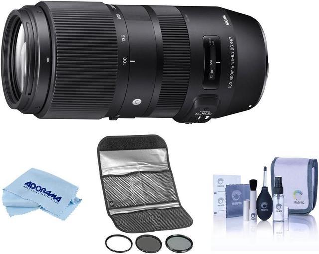 Sigma 100-400mm F5-6.3 DG OS HSM Lens for Nikon F Mount W/HOYA 67MM Fliters  Kit