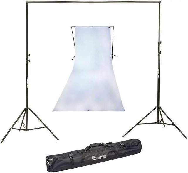 Main image of Westcott 9x20Ft Cotton Background, High-Key White W/10' Background Support Systm
