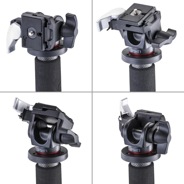 Alt view image 4 of 7 - 3Pod Orbit 4-Section Aluminum Handheld Monopod Stick with Fluid Base